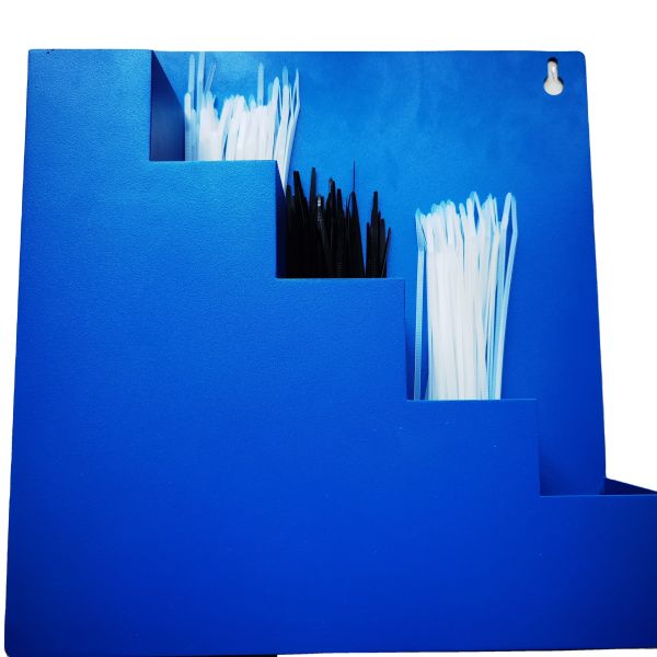 Blue Industrial Metal Iron Storage Box Cable Ties Organizer Box For German Market