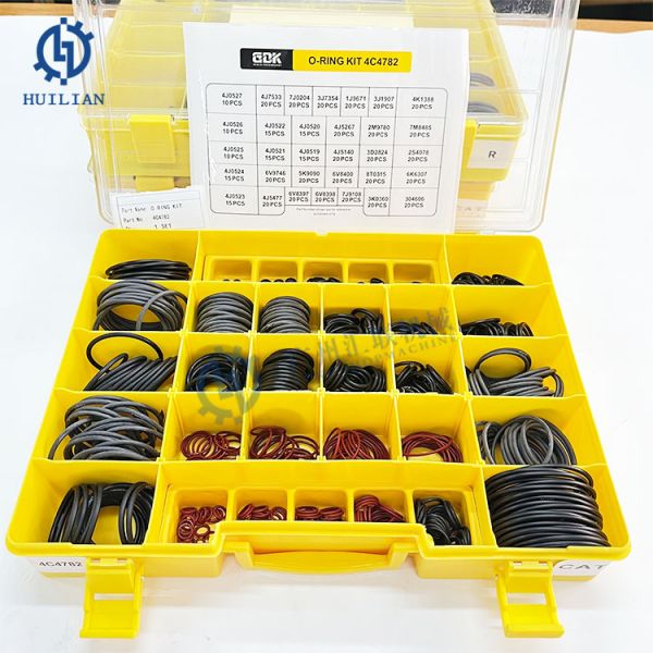4C4782 Boîte de joints toriques pour pièces de rechange de machines de construction Joints en silicone Joints d'étanchéité en caoutchouc Étanchéité à l'huile en caoutchouc 4C-4782