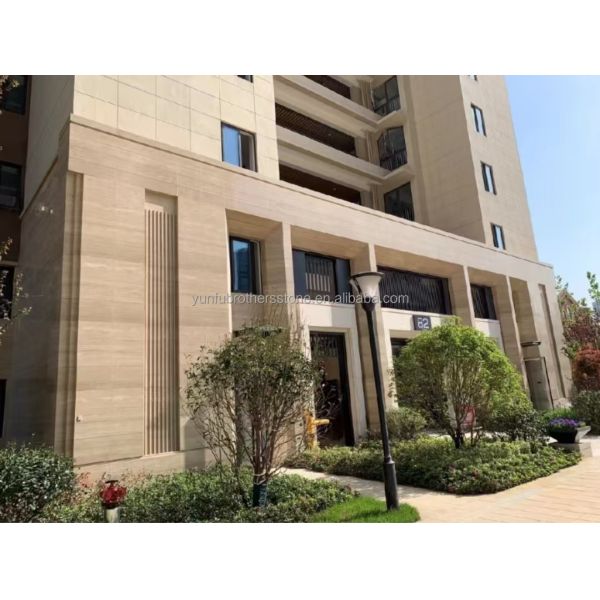 Modern Design Stone Form Natural Stone Beige Travertine for Hotels Decoration Project
