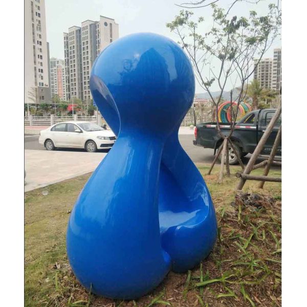 2m High Blue Baking Varnish Outdoor Garden Ornaments Statues