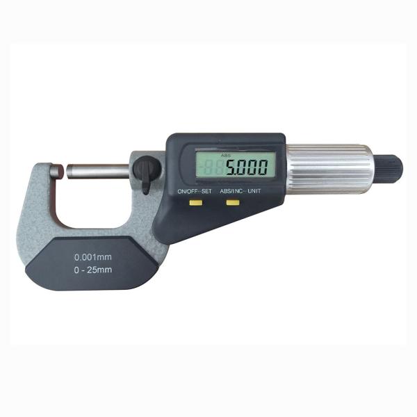 0-25mm/0-1 Estándar Económico Exterior Micrómetro Carburo Digital de la cara de medición