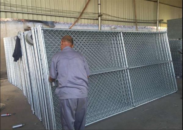 chain link temporary construction fence panels 6FT X 10F Mesh 2 3/8  x 2 3/8 ( 60mm x 60mm ) x 12 gauge wire
