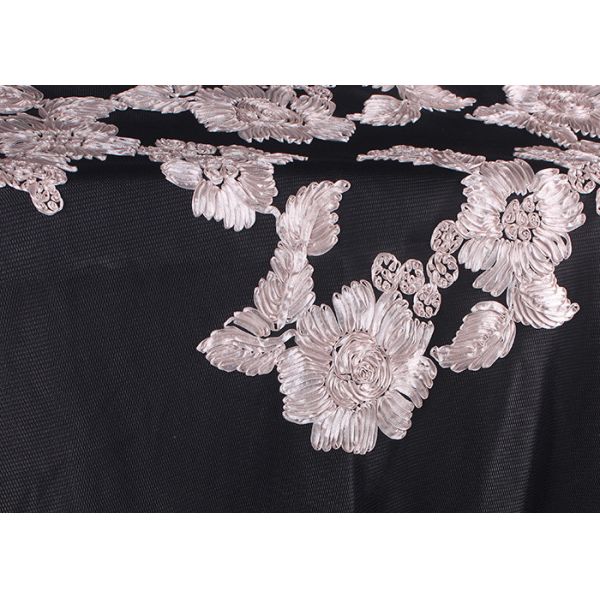 Ткань шнурка моды вышитая синелем, ткань сетки полиэстера для платьев