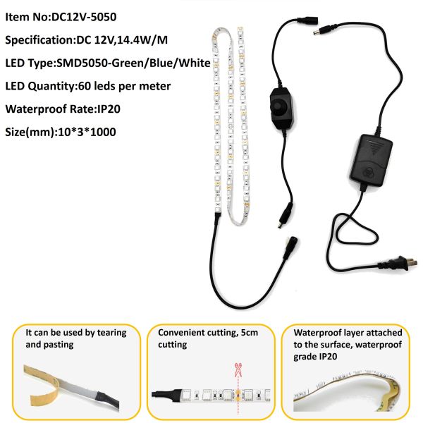 Домашнее самоклеящее освещение под шкафами IP33 6000K
