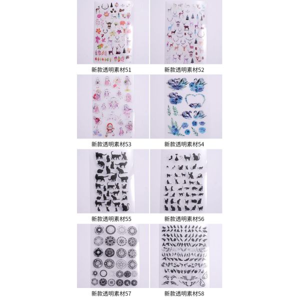 DIY Drip Glue Transparent Modern Simple Animal Pattern Hanging Craft Paper Wholesale of Multiple Materials