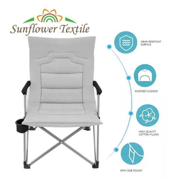 A cadeira caloroso Graphene da dobradura de 59 x de 42 x de 95cm aqueceu Gray Fishing Reclining Chair