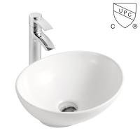 Lavabo minimal de couleur de navire de salle de bains d'évier ovale en ivoire blanc créatif de porcelaine