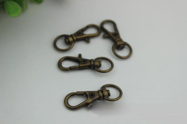 Bag accessories parts zinc alloy round 10 mm small claw snap hook clip for metal chain