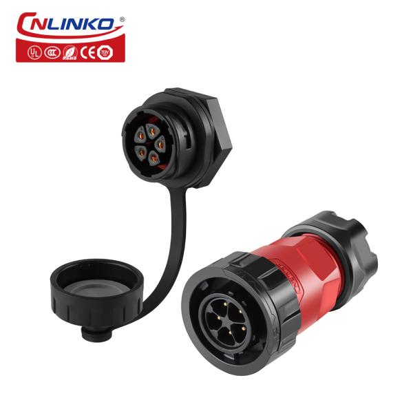 CNLINKO 12v Dc Power Supply Connector Waterproof 5 Pin Circular Power Male Female Plug Socket Connector