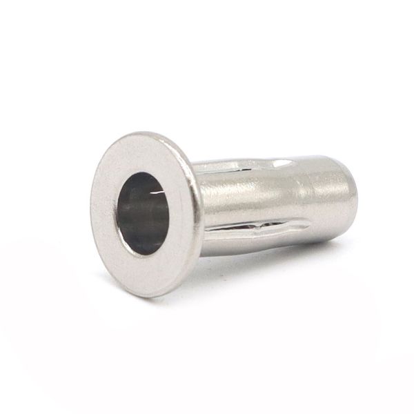 Slotted Body Lantern Expanding Rivet Nuts Yellow Zinc Plating Finish