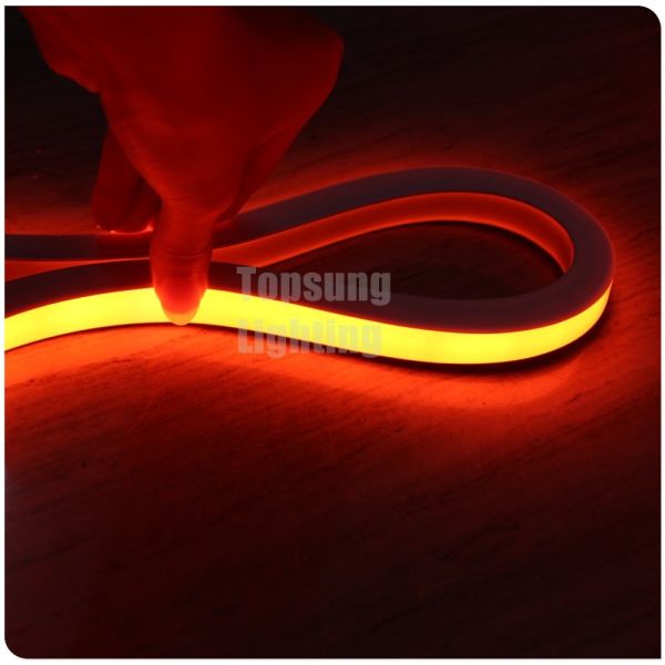 orange led neon flex DC 12V  16*16mm square flat neon rope light IP68 outdoor lighting