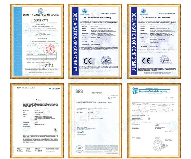 Vidrio de construcción para ventanas de vidrio de balcón (Viejo) vedado de agua para porta