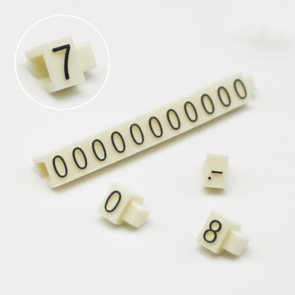 Presentaciones de precios de plástico ABS transparentes para joyería Cubos de precios para decoración de la fachada de la tienda