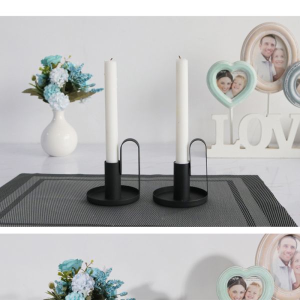 Wholesale Metallic Candle Holder Simple Luxury Candle Light Stand Exquisite Shape Wedding Candlesticks