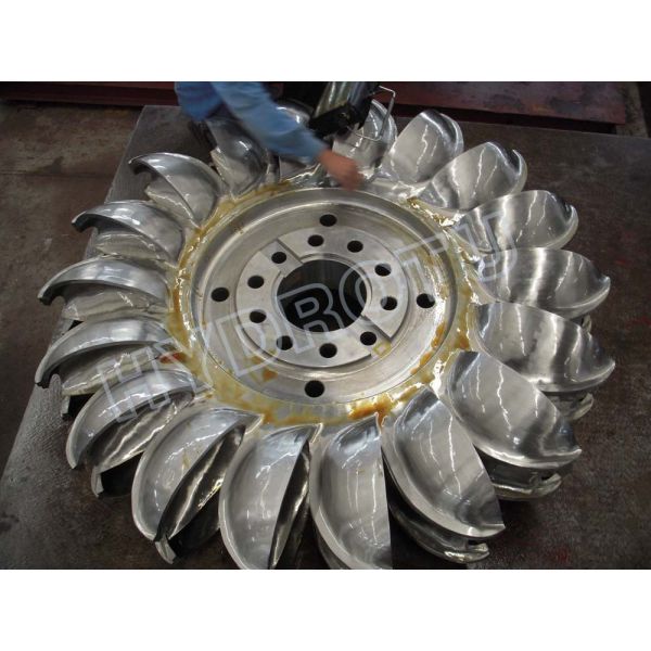 Stainless Steel Pelton Turbine Runner for 80m-1000m Water Head with 0.5MW-20MW Capacity