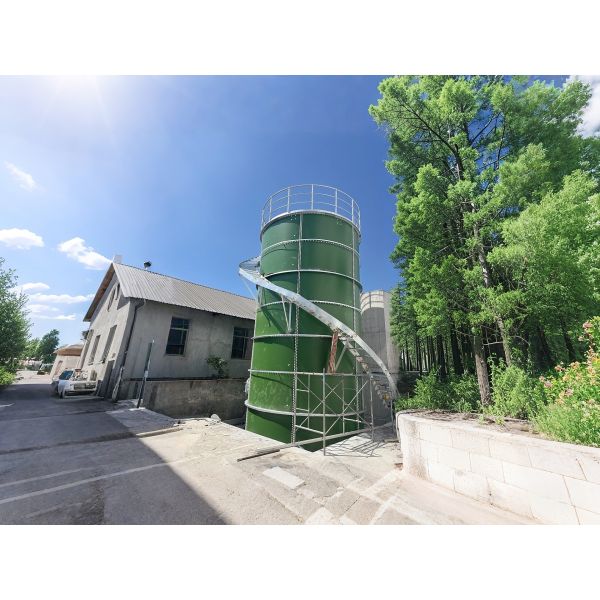 20 to 20000m³ Green Cylindrical Composite Stainless Steel Bolted Tanks For Waste Water
