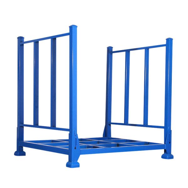 Heavy Duty Foldable Steel Pallet Stack Racks Warehouse Storage Durable Space Saving