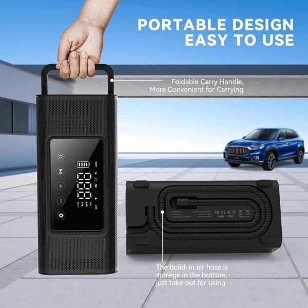 Double Cylinders Heavy Duty Truck Tyre Inflator Intelligent Wireless Car Inflation Pump