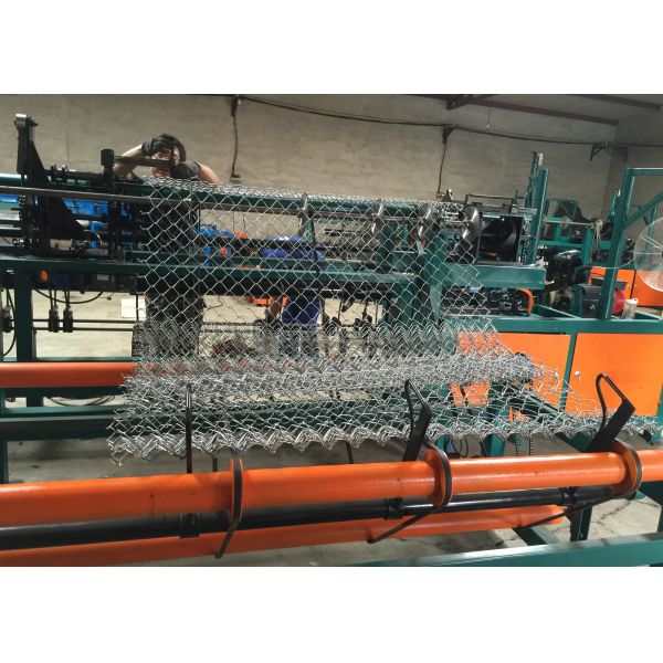 3-6M Width Chain Link Machine Iron Net Making Machine Black / Paint Surface