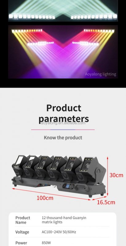 Y1260Z High Power 12x60W RGBW LED Spot Moving Head With Zoom bar with Strip Moving Head Stage Light Control for Dj Disco Live