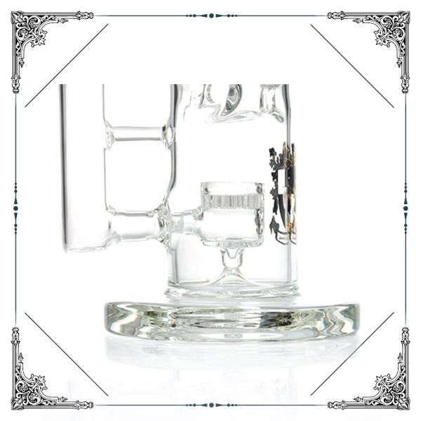 Straight Tube Glass Water Pipe Bong With Honeycomb Jet Perc 18.8 Mm Joint