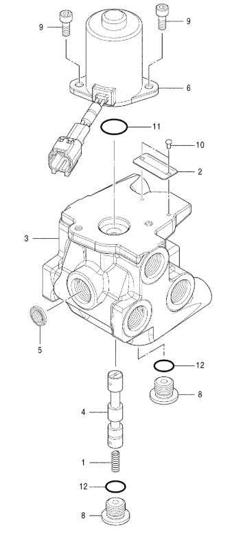 0976504 Swing Solenoid Valve HITACHI Excavator Electric Parts Fitting For EX1200-6