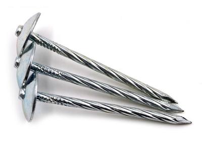 Metal Home Appliances Parts Umbrella Head Roofing Nails Galvanized With Round Cap