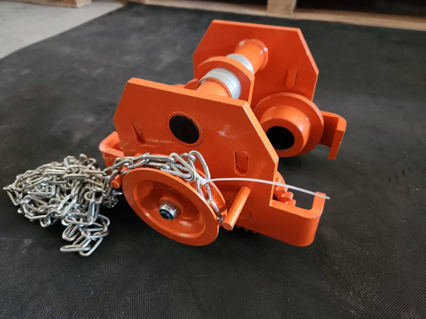 Hand Operated Push Travel Beam Trolley Low Friction Overhead Hoist Trolley With Mechanical Stop Baffle