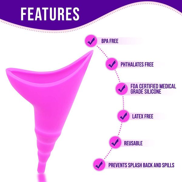 Писсуар силикона свободного нулевого дизайна утечки многоразовый для располагаться лагерем