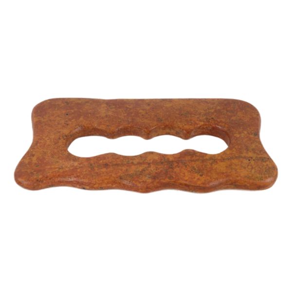 Natural Red Bian Stone Scraping Board Full-body Massage Gua Sha Tool for Manual Body Muscle Relaxation and Stress Relief
