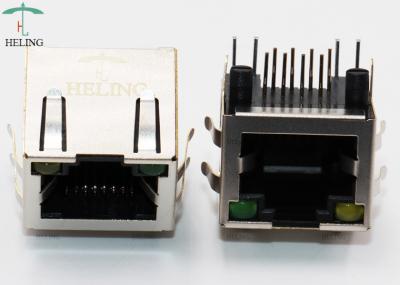 8P8C protegeu o MERGULHO modular R dos conectores/entrada lateral com a tubulação do indicador do diodo emissor de luz de GRE/YEL