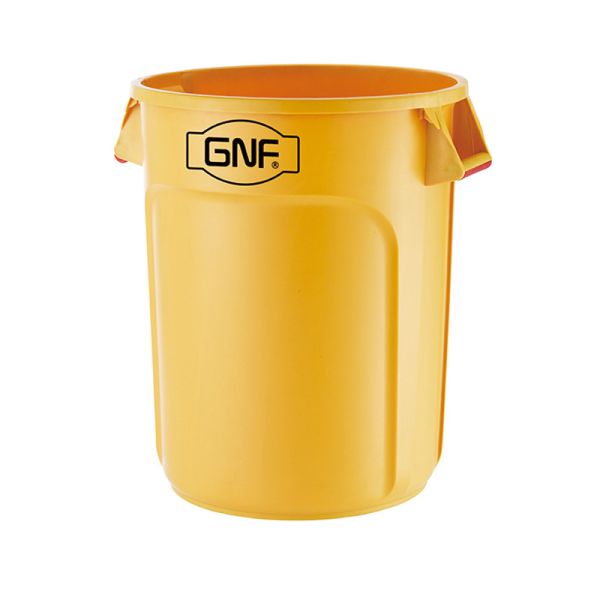 Черная пластиковая тележка чистки с 3 полками и желтой сумкой 4