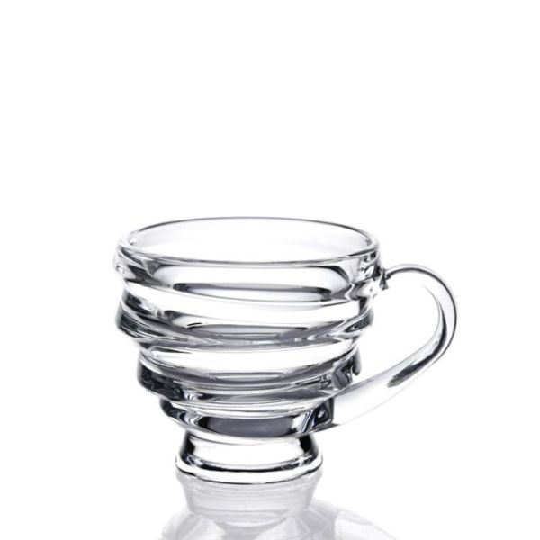 Best selling 6oz  Crystal Clear Transparent Coffee Mug Tea Glass