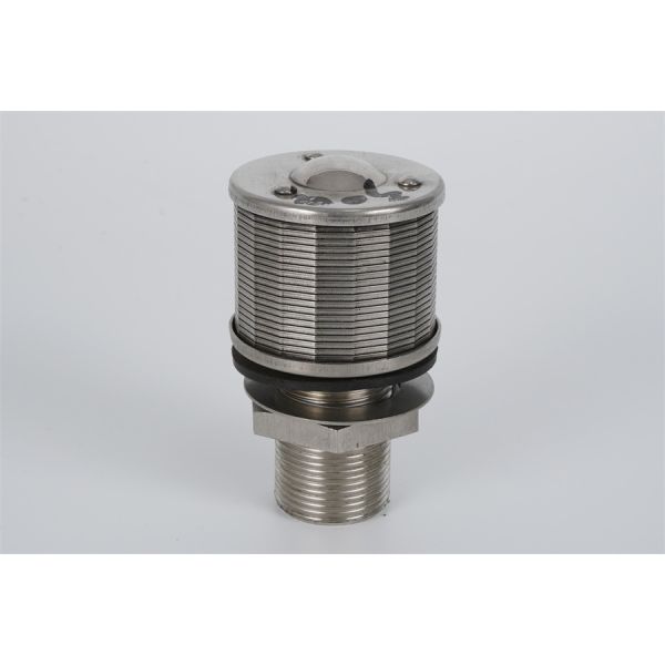 Stainless Steel 316L Wedge Wire Media Retention Nozzle Npt Thread 57mm Diameter