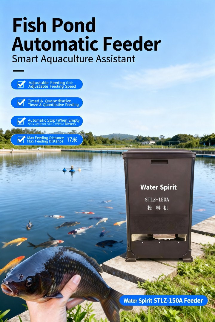 240KG Big Pond Automatic Fish Ponds Feeder Fish Farm Food Feeding Machine