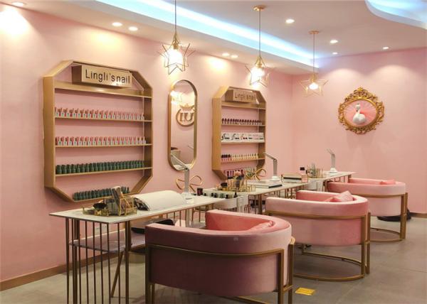 Fashion Firm Nail Polish Wall Rack , Perfume Display Rack Iron Material Customized Styles