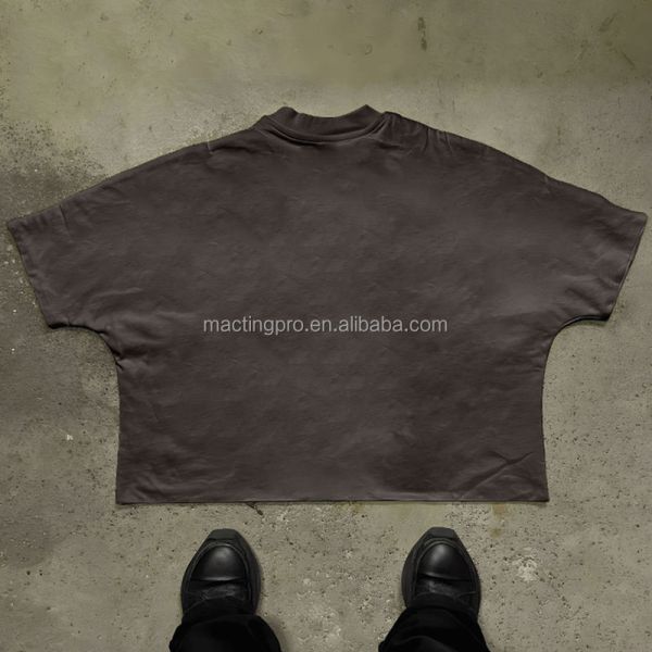 Oversized Boxy T Shirt Men'S High Street Style T Shirt Heavyweight Cotton Graphic Boxy Tee Men