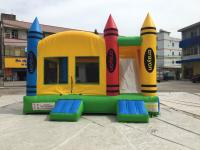 Château gonflable de partie extérieure d'intérieur combiné avec des enfants de glissière sautant le videur