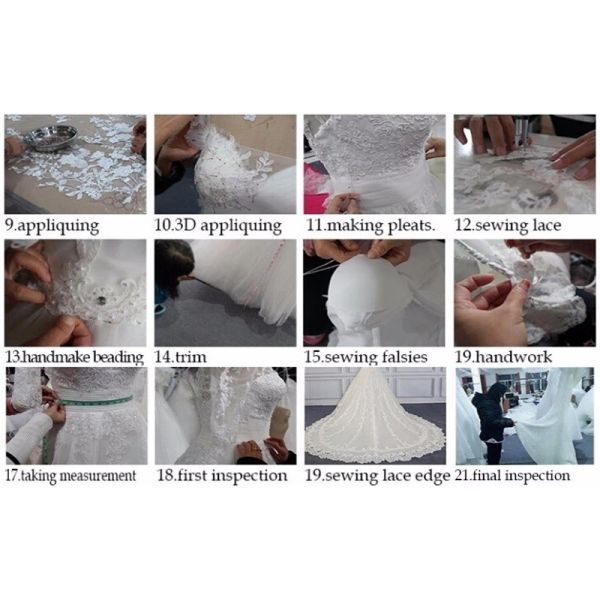 Off White Sling High Slit Lace A Line Bridal Gowns With Many Beads