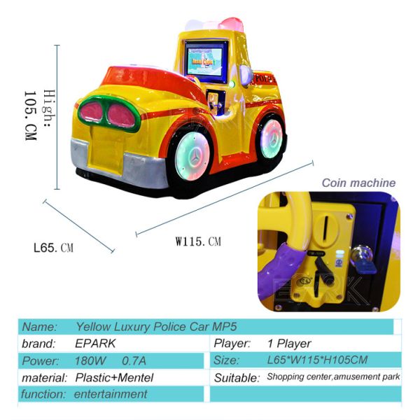 Kids Fun&Attractive Game indoor coin operated amusement rides led light kiddie ride