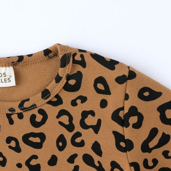 Children'S Outfit Sets Children'S Leopard Print Casual Cotton Suits