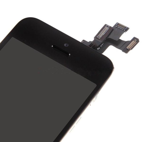 Cracked iPhone 5S Screen Repair, iPhone 5S Display and Home Button Replacement - Black - Grade A+