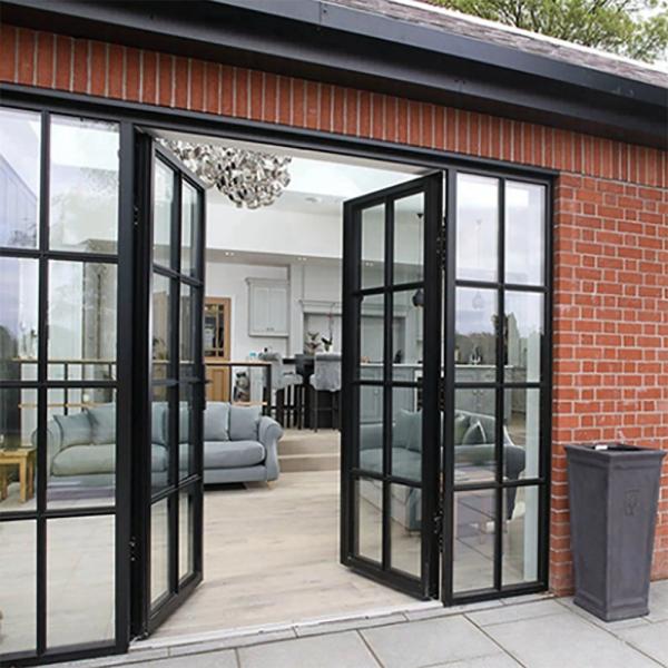 Portão francês de alumínio padrão australiano Design minimalista Exterior vidros duplos