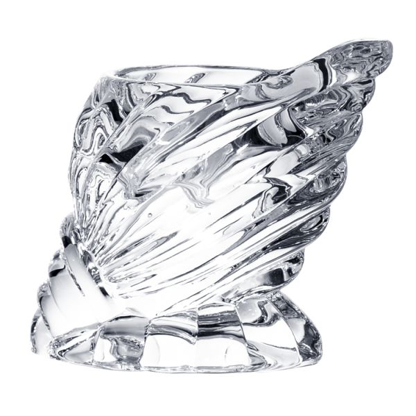 Hot sales Unique creative conch shape clear crystal glass candelabra candlestick holder