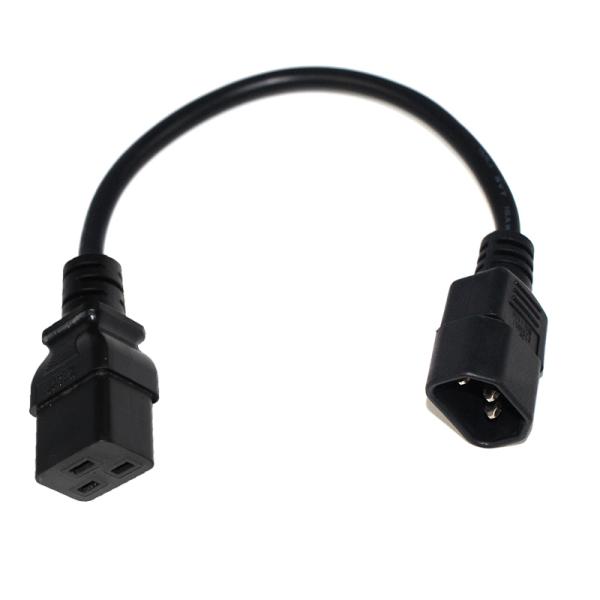 IEC C19 から C14 電源ケーブル 18-14AWG PVC ジャケット