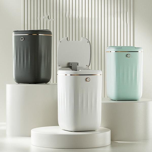 IPX5 Waterproof Household Bedroom Living Room Automatic with Lid Large Capacity New Smart Induction Garbage Can