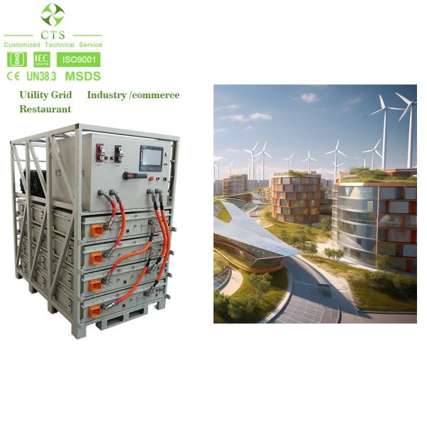 Solar Battery Storage System for Energy Reserves , 180KWh 200kWh 614V 700V Lithium Lifepo4 Battery