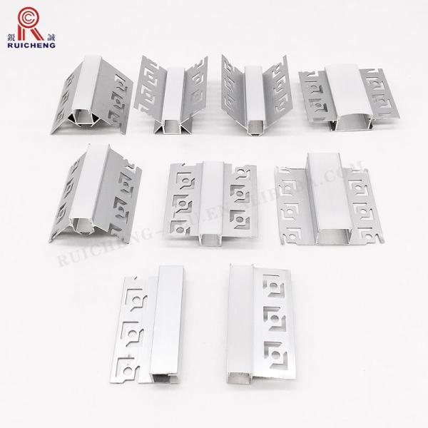 Angle Aluminium LED Strip Light Profile 0.8mm Thickness Sandblasting Finish