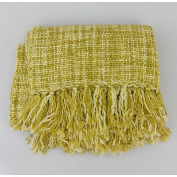 Acrylic Fibers Couch Throw Blanket Country Style Woven For Couches OEM