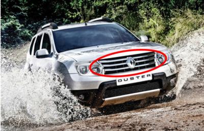 Grelha de corrida frontal do estilo OE para Renault Duster 2010 - 2015, Dacia Duster Grelha modificada